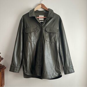 Stoosh • Faux Leather‎ Longline Shacket